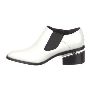 Alexander Wang Leather Ankle Chelsea Boots loafers white 39